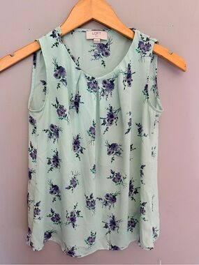 LOFT Sleeveless Tank top floral delicate flower print